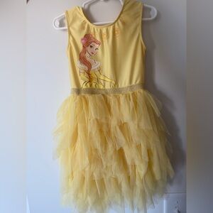 Disney Princess Belle Yellow Tulle Dress Size 4T